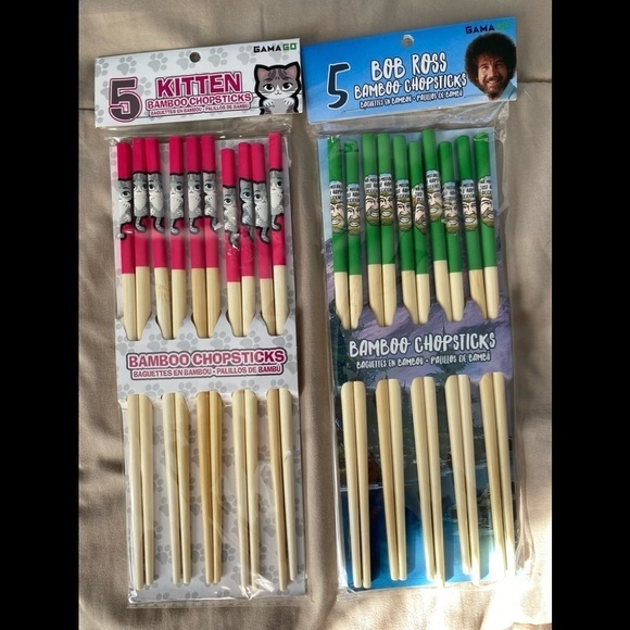 NWT- Bamboo Chopsticks- 5 per package - Picture 1 of 5
